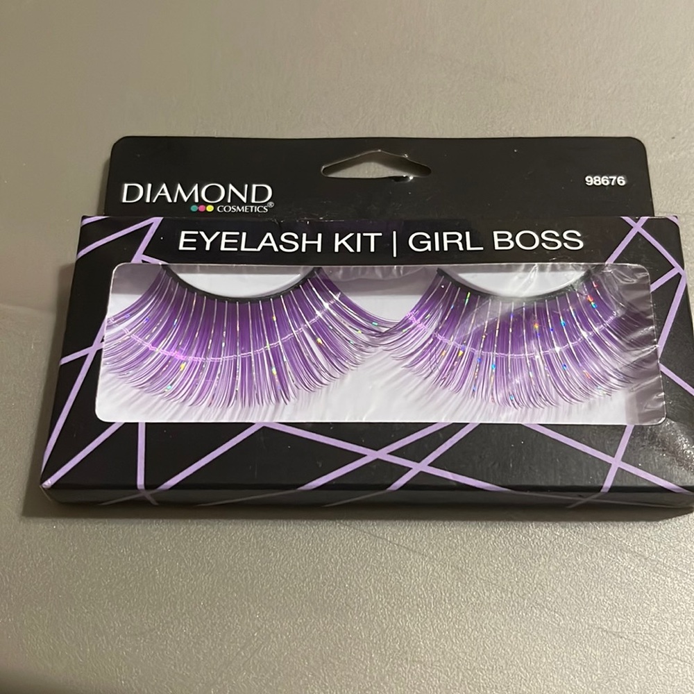 Purple eyelashes